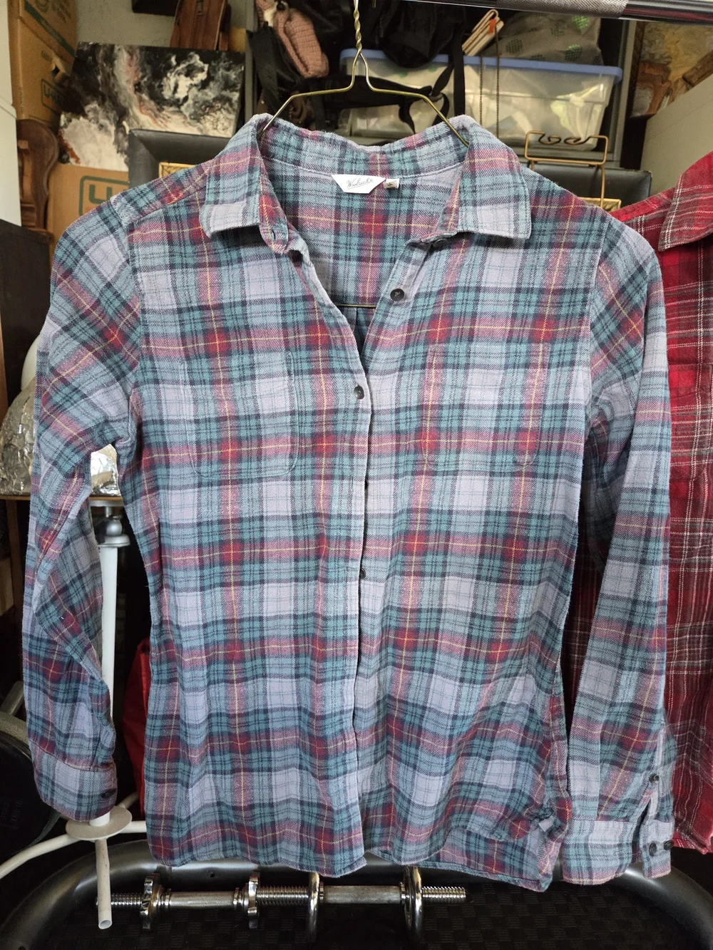 Woolrich Plaid Flannel Shirt small - Picture 2 of 7